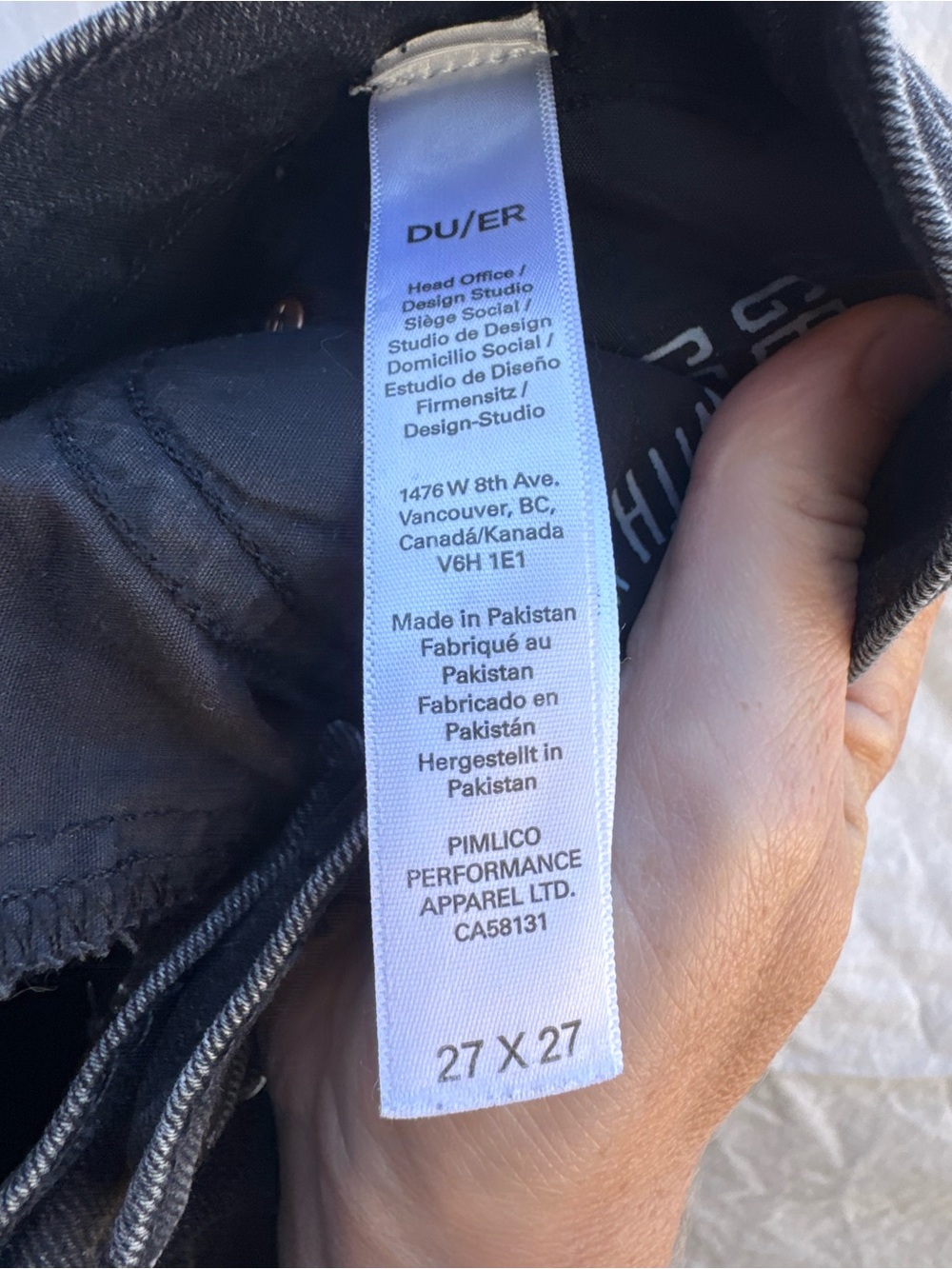 DUER Midweight Denim High Rise Arc - Picture 8 of 8
